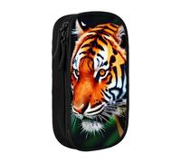 SSIMOO Tiger Stripes arancione modello Oxford panno cancelleria Storage Bag - Zipper Pencil case, ideale per i viaggi