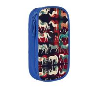 SSIMOO Vari tipi di cavalli, astuccio in tessuto Oxford, con cerniera, ideale per viaggi, bello e funzionale, Vari tipi di cavalli, Taglia unica