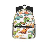 SSIMOO Zaino per il tempo libero alla moda con stampa di lama carino Il tuo compagno di viaggio perfetto, un must per i viaggi all'aperto, Immagini di dinosauri dei cartoni animati, One Size, Zaino da
