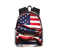 SSIMOO Zaino per il tempo libero alla moda con stampa di lama carino Il tuo compagno di viaggio perfetto, un must per i viaggi all'aperto, Bandiera americana, One Size, Zaino da viaggio