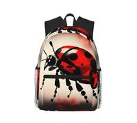 SSIMOO Zaino per il tempo libero alla moda con stampa di lama il tuo compagno di viaggio perfetto, essenziale per i viaggi all'aperto, Tracks Art Ladybug, Rozmiar uniwersalny, Zaini da viaggio
