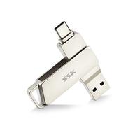 SSK 128 GB USB C Pen Drive Dual Chiavetta USB 3.2 Gen 1 fino a 200 MB/s 2 in 1 Pennetta Memoria per iPhone 15/16/Android/Macbook/Pro/Air e altro
