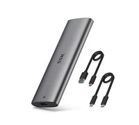 SSK Lettore di Enclosure SSD M.2 NVMe/SATA in Alluminio, USB 3.2 Gen 2 10Gbps PCI-E Senza Strumenti, 6Gbps SATA M-Key/B+M Key Adattatore SSD Esterno con UASP Trim, per SSD 2242 2260 2280