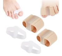 SSKHE 2 paia Correttore Alluce Valgo Nuove Fibre di Gel Tutore Alluce Valgo Bigfoot spacca pollice valgo Ortesi per la correzione dell'alluce valgo a doppio foro per le Donne Uomini