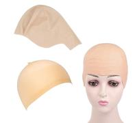 SSKHE 2 x berretto calvo rete di capelli calvi berretti calvi cuffia per parrucca in lattice per adulti, uomini e donne