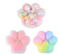 SSKHE 3 Pezzi Fufu Squishy Zampa Di Gatto, Squishy Zampa Di Gatto Squishy, Zampa Di Gatto Anti Stress, Big Furry Cat Paw Squishy Toys per Alleviare lo Stress