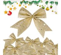 SSKHE 30pcs Piccoli fiocchi di Glitter per l'albero di Natale, decorazione di Natale Arco Corona Ornamento Glitter Albero Decorazione Forniture per feste di casa per interni esterni