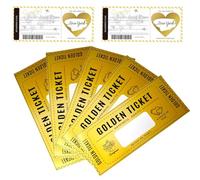 SSKHE 5 biglietti dorati da grattare, 2 pezzi, biglietti da viaggio, biglietti da grattare, biglietti regalo di compleanno, sorpresa, come buono per cinema, biglietti per Natale, teatro, cibo, inviti