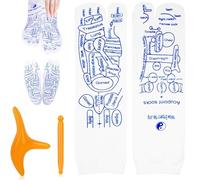 SSKHE Calzini di riflessologia con strumento di massaggio Calzini da massaggio in fibra elastica per piedi con strumento di massaggio del punto trigger Alleviare i calzini stanchi di fisioterapia per