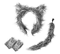 SSKHE Costume da lupo mannaro per bambini,cerchietto lupo mannaro,costume e adesivi per cosplay,Gli accessori in costume per cosplay, compleanno, feste, costumi di carnevale e feste di carnevale