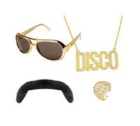 SSKHE Costumi hip hop, accessori discoteca anni '80-90, uomo e donna, feste, hippy, rapper