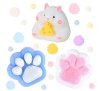 SSKHE Criceto Squishy - Giocattolo a forma di zampa di gatto Fufu Squishy portatile per stress Squishy gatto e criceto per bambini e adulti, regalo di relax e divertimento