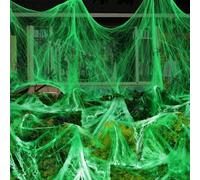 SSKHE Halloween 100g Spider Web Set con 50 Ragni Realistici, Ultimate Glow-in-The-Dark Cobweb Decorazioni, Attrezzi di Casa Infestata, Decorazione di Halloween