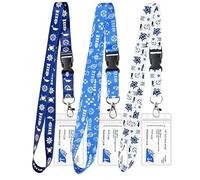 SSKHE Lanyard Portabadge per Collo con 3 Portacard Staccabili, Impermeabile in PVC Trasparente, Cordino per Badge e Carta d'Identità per Ufficio, Scuola, Crociere MSC