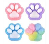 SSKHE Pack of 4 Cat Paw Squishy, Squishy Paw, Fufu Squishy for Stress Relief, Squeeze Toy Squishy Paw, Taba Squishy, Sensory Toy Paws for Children and Adults