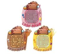 SSKHE Portachiavi Fidget Capybara 3 pezzi, giocattolo anti-stress 2 in 1, lavagna magnetica e labirinto, giocattolo sensoriale per bambini adulti, piccolo giocattolo portatile per scuola, ufficio