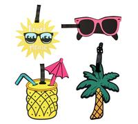 SSKHE Quattro pezzi Etichette per Bagagli,Identificative di Viaggio Valigia,PVC Viaggio Borsa Tag,etichette per bagagli spiaggia,etichette per bagagli per tagliare un quarto di frutta e verdura
