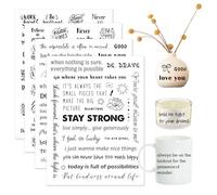 SSKHE Set di 4 adesivi motivazionali con frasi ispiratrici, adesivi decorativi per compleanno, matrimonio, famiglia, progetti fai da te, pellicola per mobili, vetro, adesivi estetici