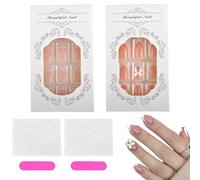 SSKHE Trasforma Le Tue Unghie Senza Sforzoun Set Da 48 Pezzi Per Unghie Indossabili Con Farfalle, Colla Gelatina e Lima Per Unghie Per Un Look Mozzafiato