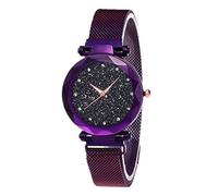 SSLA Nuovo lusso Orologi da donna magnetica cielo stellato magnete fibbia dell'orologio del diamante di modo femminile orologi del quarzo Relogio Feminino (Color : Coffee)