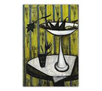 SSLDP LFHLI Bernard Buffet Poster《Natura Morta con fruttiera, 1954 》Arte murale Bernard Buffet Pittura su Tela e Stampe Home Decor Picture 40x60cm Senza Cornice