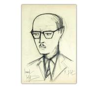 SSLDP LFHLI Bernard Buffet Poster Vintage《Mr. Blot》Arte murale Bernard Buffet, Pittura e Stampe di Decorazioni per la Stanza di casa, 50x70cm, Senza Cornice.