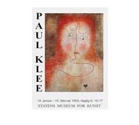 SSLDP LFHLI Famoso manifesto della mostra di Paul Klee Modernismo Astratto Retro Wall Art Paul Klee Tela Pittura e stampe Decorazione per la casa Immagine 40x60cm Senza cornice