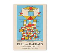 SSLDP LFHLI Famoso manifesto della mostra di Paul Klee Modernismo Astratto Retro Wall Art Paul Klee Tela Pittura e stampe Decorazione per la casa Immagine 40x60cm Senza cornice