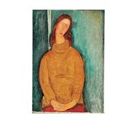 SSLDP LFHLI Famoso Poster di Amedeo Modigliani Modernismo Donne Arte murale Amedeo Modigliani Tela Pittura e Stampe Decorazione per la casa Immagine 40x60cmx1 Senza Cornice