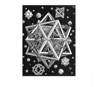 SSLDP LFHLI M.C. Escher《Lizard》Poster Arte murale Astratta Moderna M.C. Escher Pittura e Stampe su Tela 50x70cm Senza Cornice