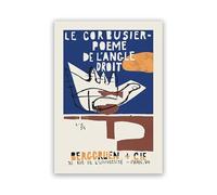 SSLDP LFHLI Manifesti della Mostra Le Corbusier Estetica Arte murale Le Corbusier Pittura e Stampe su Tela Quadro di Arredamento Moderno 40x60cmx1 Senza Cornice