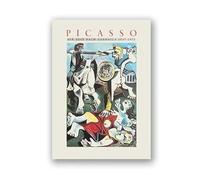 SSLDP LFHLI Manifesto della Mostra Classica di Pablo Picasso, Moderna Galleria d'Arte, Dipinto su Tela e Stampe di Pablo Picasso, Decorazione per la casa, 40x60 cm, Senza Cornice.