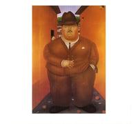 SSLDP LFHLI Manifesto della Mostra di Fernando Botero, Cartone Animato Fat Man Wall Art, Dipinto su Tela e Stampe di Fernando Botero, Decorazione per la casa nordica, 50x80 cm, Senza Cornice.