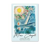 SSLDP LFHLI Manifesto della Mostra di Marc Chagall Surrealismo Arte murale Astratta Marc Chagall Dipinto su Tela e Stampe Decorazione Moderna per la casa Immagine 50x70cm Nessuna Cornice