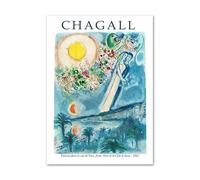SSLDP LFHLI Manifesto della Mostra di Marc Chagall Surrealismo Arte murale Astratta Marc Chagall Dipinto su Tela e Stampe Decorazione Moderna per la casa Immagine 50x70cm Nessuna Cornice