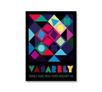 SSLDP LFHLI Manifesto della Mostra di Victor Vasarely, Illusione Ottica, Arte murale, Dipinto su Tela e Stampe di Victor Vasarely per la Decorazione della casa, 50x70 cm, Senza Cornice.