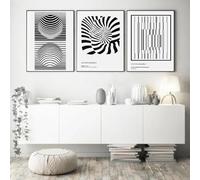 SSLDP LFHLI Manifesto della Mostra di Victor Vasarely, Illusione Ottica, Arte murale, Dipinto su Tela e Stampe di Victor Vasarely per la Decorazione della casa, 50x70cmx3, Senza Cornice.