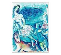 SSLDP LFHLI Marc Chagall Poster Vintage Surrealismo Arte Astratta da Parete Marc Chagall Tela Pittura e Stampe Decorazione Soggiorno Immagine 50x70cm Nessuna Cornice