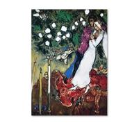 SSLDP LFHLI Marc Chagall Surrealismo Poster Sposa Arte murale Marc Chagall Tela Pittura e Stampe Moderna Decorazione Soggiorno Immagine 50x70cmx1 Nessuna Cornice