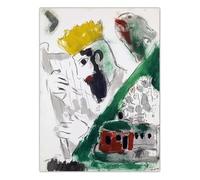SSLDP LFHLI Marc Chagall Vintage Poster Astratto Wall Art Marc Chagall Tela Pittura E Stampe Moda Soggiorno Decorazione Immagine 50x70cmx1 Nessuna Cornice