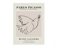 SSLDP LFHLI Pablo Picasso Minimalismo Poster Astratto Schizzo Linea Arte da Parete Pablo Picasso Tela Pittura e Stampe Nordico Decorazione per la Casa Immagine 40x60cm Senza Cornice