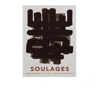 SSLDP LFHLI Poster Astratti di Pierre Soulages, Arte murale Nera e amorfa, Dipinto su Tela e Stampe di Pierre Soulages, Quadro per la Decorazione della casa nordica, 50x70 cm, Senza Cornice.