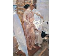 SSLDP LFHLI Poster Classici di Joaquin Sorolla《The Pink Robe》Illustrazione murale di Joaquin Sorolla Quadro di Decorazione e Stampe per la casa 40x60cmx1 Senza Cornice