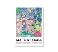 SSLDP LFHLI Poster Classico della Mostra di Marc Chagall Surrealismo Arte murale Marc Chagall Pittura e Stampe su Tela Foto di Arredamento casa 50x70cmx1 Senza Cornice
