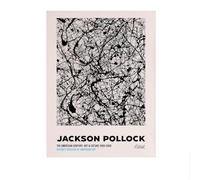 SSLDP LFHLI Poster Classico di Jackson Pollock Graffiti Arte murale Pittura e Stampe su Tela Jackson Pollock Foto di Arredamento casa 50x70cm Senza Cornice