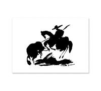 SSLDP LFHLI Poster del torero di Pablo Picasso Semplice Illustrazione murale di Pablo Picasso Quadratura su Tela e Stampe Foto di Arredamento della casa 50x70cm Senza Cornice