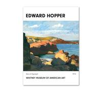 SSLDP LFHLI Poster della Mostra di Edward Hopper, Dipinto su Tela retrò, Edward Hopper, Arte murale e Stampe, Decorazione per la casa nordica, 50x70cmx1, Senza Cornice.