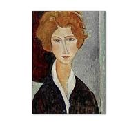 SSLDP LFHLI Poster di Amedeo Modigliani, Modernismo, Ritratto di Donna, Arte murale, Amedeo Modigliani, Dipinto su Tela e Stampe, Decorazione per la casa, 40x60 cm, Senza Cornice