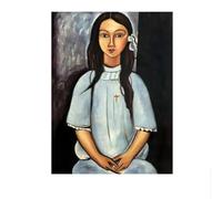 SSLDP LFHLI Poster di Amedeo Modigliani Ritratto di Una Donna Illustrazione murale Pittura e Stampe su Tela di Amedeo Modigliani Quadro di Arredamento per la casa 50x70cm Senza Cornice