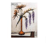 SSLDP LFHLI Poster di Bernard Buffet con Fiori, Arte murale, Dipinto su Tela e Stampe, Decorazione nordica per la casa, Soggiorno, Immagine da Parete 40x60 cm, Senza Cornice